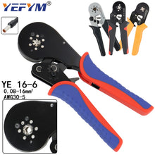 Load image into Gallery viewer, YE 16-6 0.08-16mm2 Crimping Tools Pliers Electrical Tubular Terminals Box Mini Clamp HSC8 10S/6-6/16-4 Self-Adjusting Set