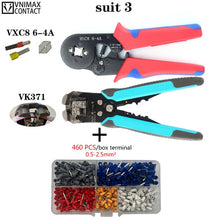 Load image into Gallery viewer, Tubular Terminal Crimping Tools HSC8 6-4A Pliers For 0.06-10mm2 28-7awg Terminals High Precision Electrical Pliers Clamp Sets