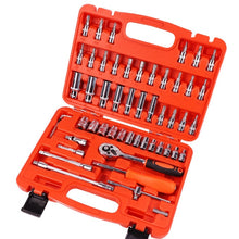 Load image into Gallery viewer, Car Repair Tool 46pcs 1/4-Inch Socket Set Car Repair Tool Ratchet Torque Wrench Combo Tools Kit Auto Repairing Tool Set
