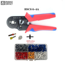 Load image into Gallery viewer, Tubular Terminal Crimping Tools HSC8 6-4A Pliers For 0.06-10mm2 28-7awg Terminals High Precision Electrical Pliers Clamp Sets
