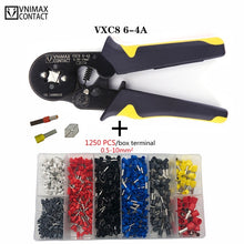 Load image into Gallery viewer, Tubular Terminal Crimping Tools HSC8 6-4A Pliers For 0.06-10mm2 28-7awg Terminals High Precision Electrical Pliers Clamp Sets
