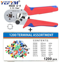 Load image into Gallery viewer, Ferrule Crimping Tool Kit - Sopoby Ferrule Crimper Plier 0.08-16mm2 /1200pcs Wire Ferrules Crimp Wire Ends Terminal
