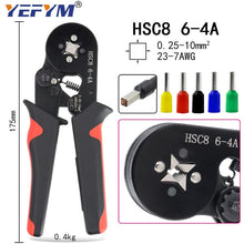 Load image into Gallery viewer, YE 16-6 0.08-16mm2 Crimping Tools Pliers Electrical Tubular Terminals Box Mini Clamp HSC8 10S/6-6/16-4 Self-Adjusting  Set
