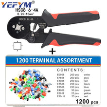 Load image into Gallery viewer, YE 16-6 0.08-16mm2 Crimping Tools Pliers Electrical Tubular Terminals Box Mini Clamp HSC8 10S/6-6/16-4 Self-Adjusting  Set
