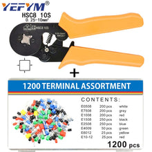 Load image into Gallery viewer, YE 16-6 0.08-16mm2 Crimping Tools Pliers Electrical Tubular Terminals Box Mini Clamp HSC8 10S/6-6/16-4 Self-Adjusting  Set
