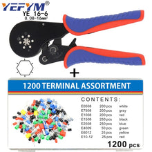 Load image into Gallery viewer, YE 16-6 0.08-16mm2 Crimping Tools Pliers Electrical Tubular Terminals Box Mini Clamp HSC8 10S/6-6/16-4 Self-Adjusting  Set
